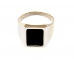 Golden ring k9 with onyx (code 228938)